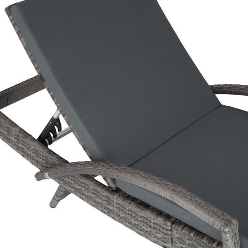 Bain De Soleil Transat Meuble Jardin 5 Positions Gris 2208056