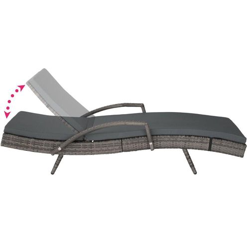 Bain De Soleil Transat Meuble Jardin 5 Positions Gris 2208056