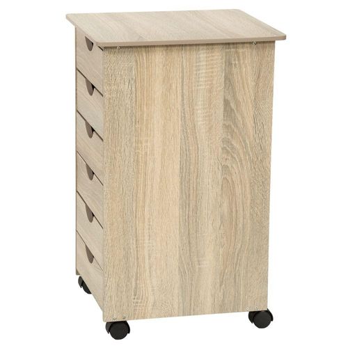 Caisson De Bureau Meuble En Bois Marron Chêne Clair 0508103