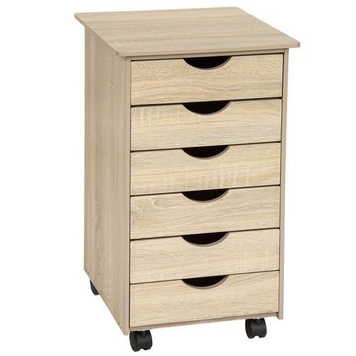 Caisson De Bureau Meuble En Bois Marron Chêne Clair 0508103