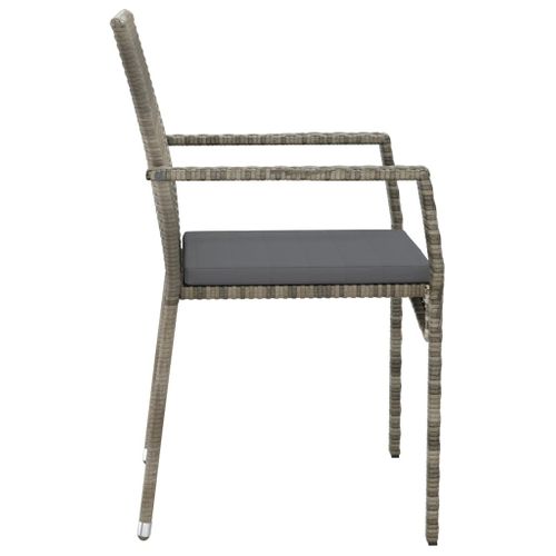 Ensemble De Salle à Manger De Jardin Meuble Extérieur 9 Pièces Avec Coussins Gris 02_