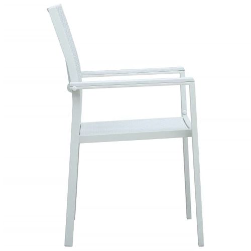 Ensemble De Salle à Manger De Jardin Meuble Extérieur 9 Pièces Blanc 02_0014077