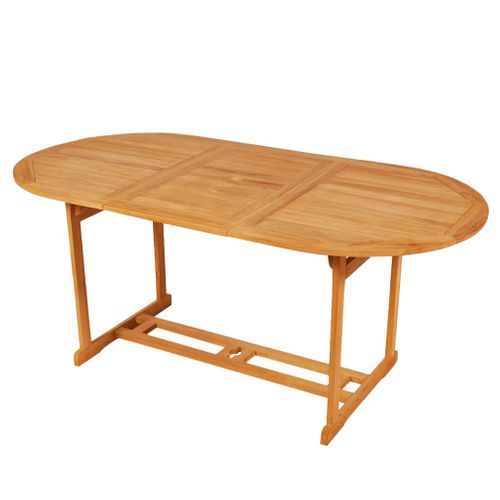 Ensemble De Salle à Manger De Jardin Meuble Extérieur 9 Pièces Bois De Teck Massif 02