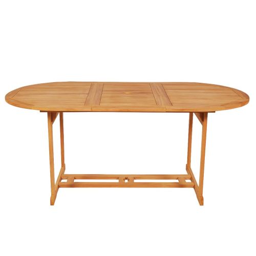 Ensemble De Salle à Manger De Jardin Meuble Extérieur 9 Pièces Bois De Teck Massif 02