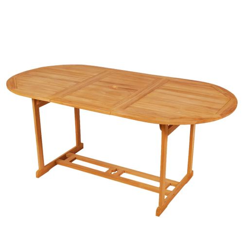 Ensemble De Salle à Manger De Jardin Meuble Extérieur 9 Pièces Bois De Teck Massif 02