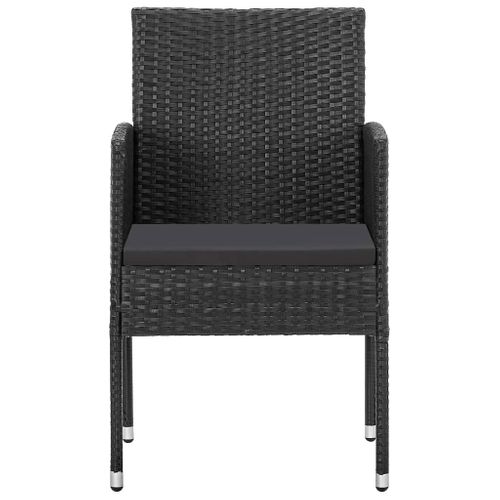 Ensemble De Salle à Manger De Jardin Meuble Extérieur 9 Pièces Noir 02_0014116