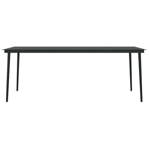 Ensemble De Salle à Manger De Jardin Meuble Extérieur 9 Pièces Noir 02_0014116