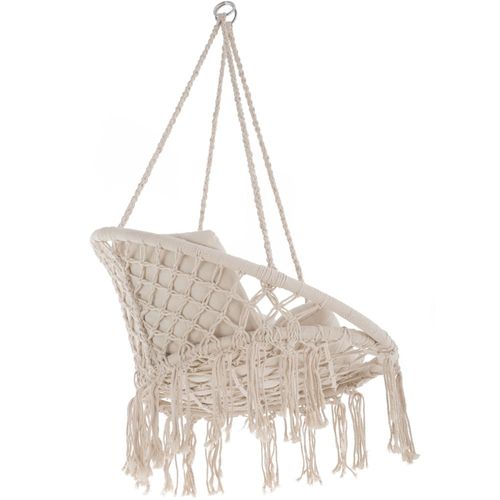 Fauteuil Suspendu Elisa Hamac Meuble Jardin Diamètre 80 Cm Beige 2208164