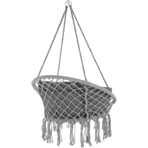 Fauteuil Suspendu Elisa Hamac Meuble Jardin Diamètre 80 Cm Gris 2208165