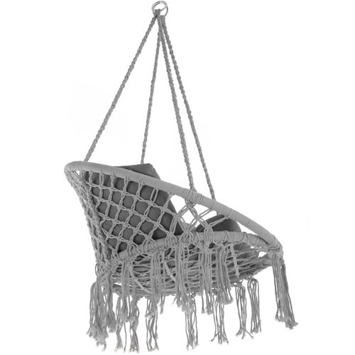 Fauteuil Suspendu Elisa Hamac Meuble Jardin Diamètre 80 Cm Gris 2208165
