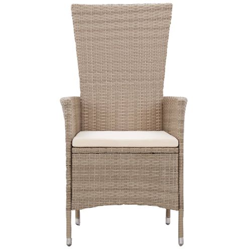 Ensemble De Salle à Manger De Jardin Meuble Extérieur Avec Coussins 5 Pièces Beige 02