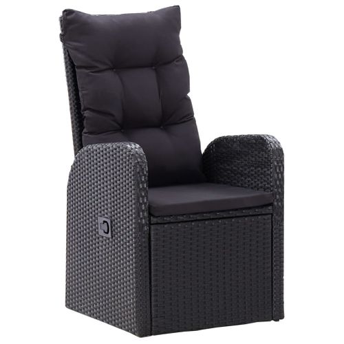 Ensemble De Salle à Manger De Jardin Meuble Extérieur Avec Coussins 5 Pièces Noir 02_