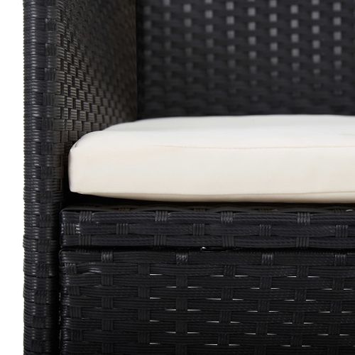 Ensemble De Salle à Manger De Jardin Meuble Extérieur Avec Coussins 5 Pièces Noir 02_