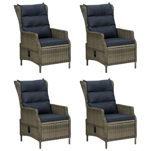 Ensemble à Dîner Salon De Jardin Meuble D'extérieur 5 Pièces Marron Résine Tressée 02