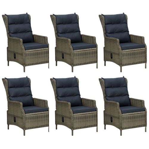 Ensemble à Dîner Salon De Jardin Meuble D'extérieur 7 Pièces Marron Résine Tressée 02