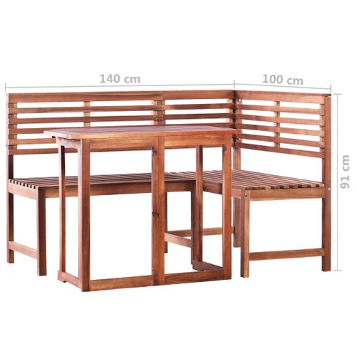 Mobilier De Bistro 2 Pièces Bois D'acacia Massif 02_0014533