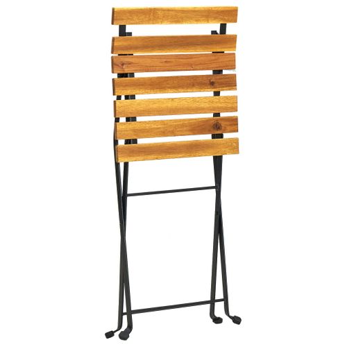 Mobilier De Bistro Pliable 3 Pièces Bois D'acacia Solide 02_0014551