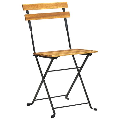 Mobilier De Bistro Pliable 3 Pièces Bois D'acacia Solide 02_0014551