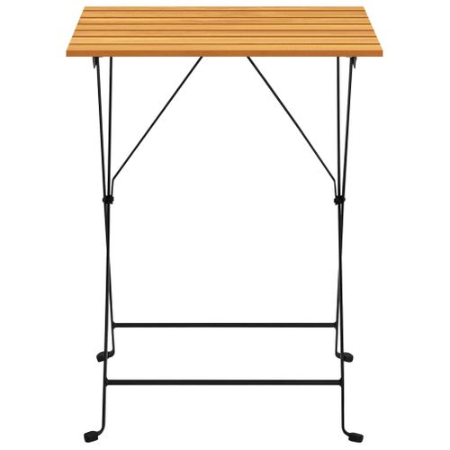 Mobilier De Bistro Pliable 3 Pièces Bois D'acacia Solide 02_0014551