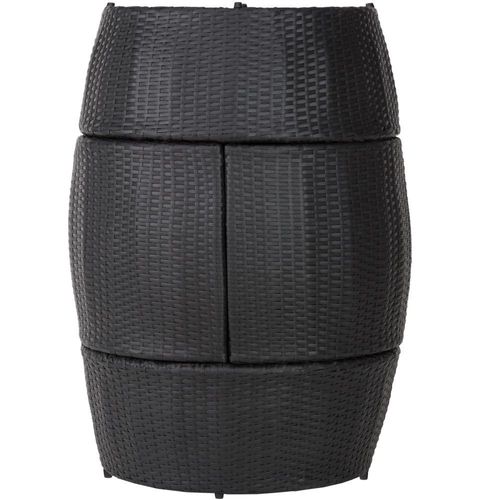 Salon De Jardin Rotin Résine Tressé Synthétique 2 Places Noir 2108086