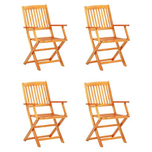 Mobilier à Dîner D'extérieur Pliable 5 Pièces Bois D'acacia Solide 02_0014708