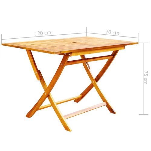 Mobilier à Dîner D'extérieur Pliable 5 Pièces Bois D'acacia Solide 02_0014708