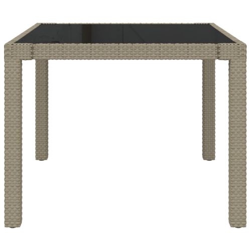 Mobilier à Dîner Salon De Jardin 3 Pièces Coussins Résine Tressée Beige 02_0014749