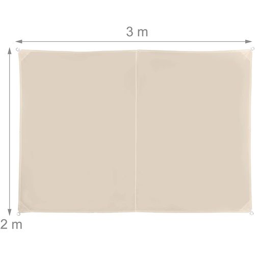 Voile D'ombrage Rectangle 2 X 3 M Beige 13_0002930