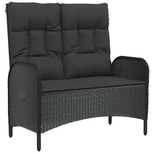 Mobilier à Dîner De Jardin Et Coussins 5 Pièces Noir Résine Tressée 02_0014890