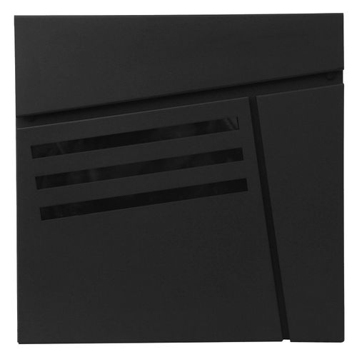 Boîte Aux Lettres Murale Compartiment à Journaux Revêtement En Poudre Noir 04_0001331