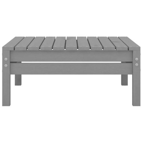 Repose-pied De Jardin Gris Bois De Pin Solide 02_0014948