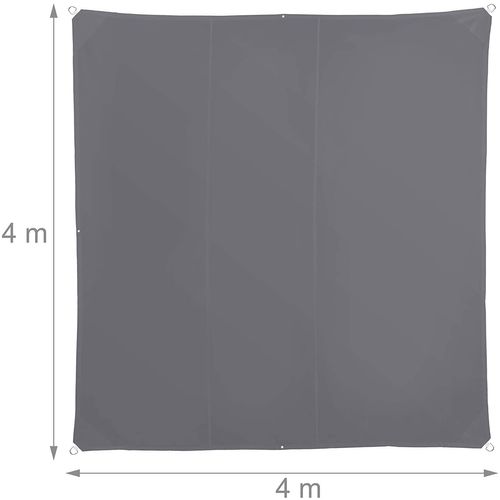 Voile D'ombrage Carré 4 X 4 M Gris 13_0002929_3