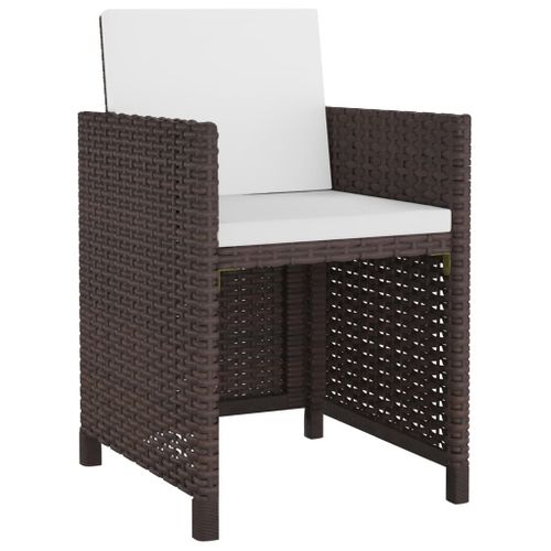 Salon De Jardin Meuble D'extérieur Ensemble De Mobilier 11 Pièces Avec Coussins Résine Tressée