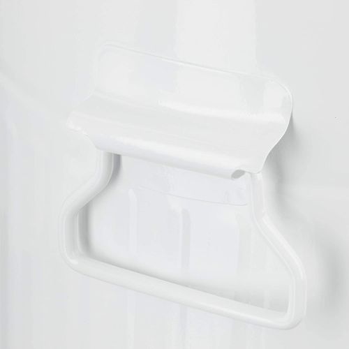 Poubelle à Pédale Vintage Cuisine Salle De Bain En Métal 5 Litres Blanc 13_0002319_2