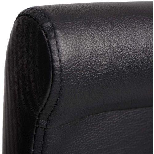 Lot De 2 Tabourets De Bar En Synthétique Noir Mat Pieds Foncé Avec Repose Pieds Tdb04010
