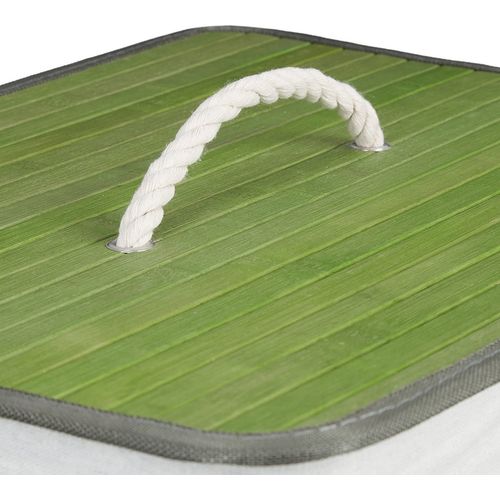 Panier Corbeille à Linge Rectangle Avec Sac Coton 65,5 Cm Bambou Vert 13_0001905_9