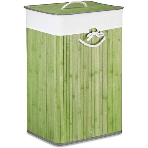 Panier Corbeille à Linge Rectangle Avec Sac Coton 65,5 Cm Bambou Vert 13_0001905_9