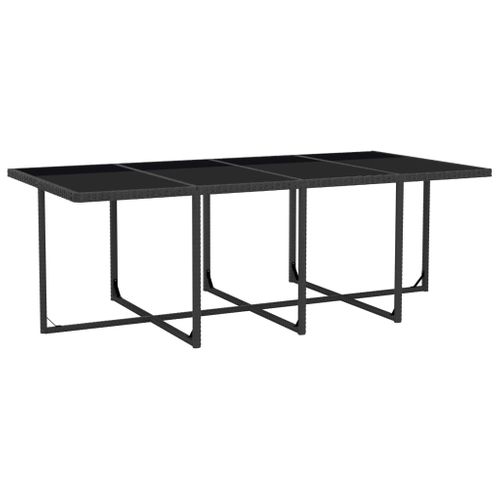 Salon De Jardin Meuble D'extérieur Ensemble De Mobilier 13 Pièces Avec Coussins Résine Tressée Noir