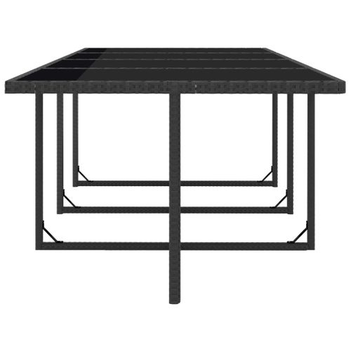 Salon De Jardin Meuble D'extérieur Ensemble De Mobilier 13 Pièces Avec Coussins Résine Tressée Noir