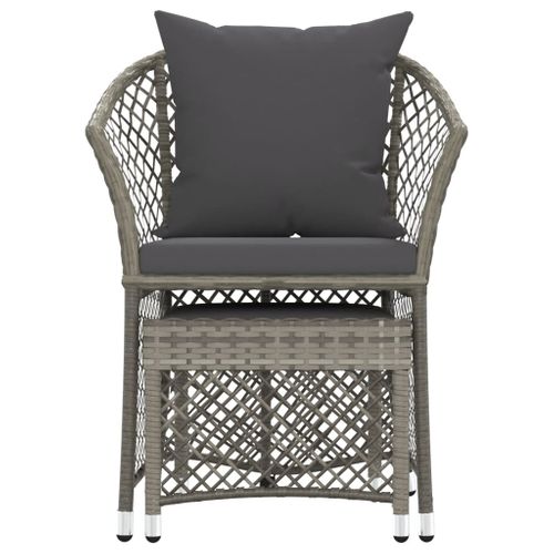 Salon De Jardin Meuble D'extérieur Ensemble De Mobilier 2 Pièces Avec Coussins Gris R