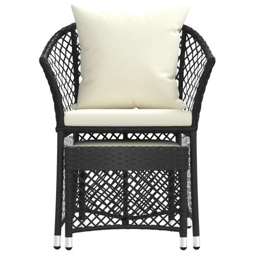 Salon De Jardin Meuble D'extérieur Ensemble De Mobilier 2 Pièces Avec Coussins Noir R