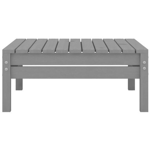 Salon De Jardin Meuble D'extérieur Ensemble De Mobilier 3 Pièces Gris Bois De Pin Mas