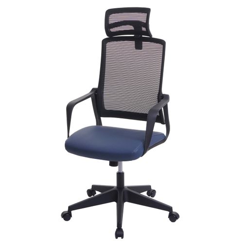 Fauteuil De Bureau Ergonomique Pivotante Avec Accoudoirs Et Dossier En Tissu Mesh Bleu-gris 04_000