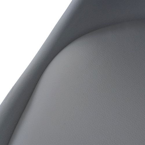Chaise Pivotante Cuisine Salle à Manger Réglable En Hauteur Synthétique Gris Foncé Pied Chromé 04_