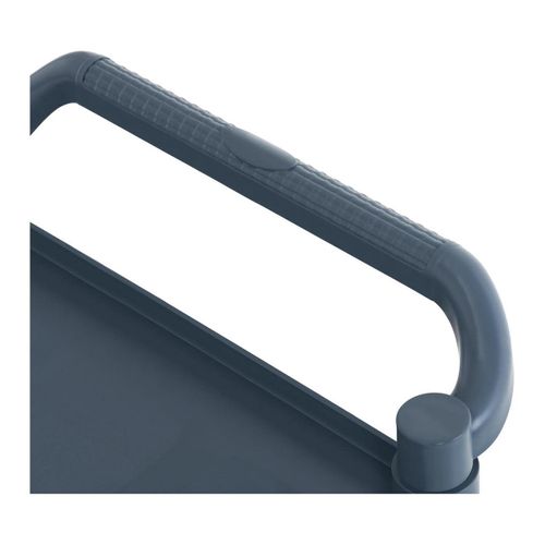 Chariot De Service Cuisine 3 Plateaux Roulettes - 150 Kg Gris Aluminium Et Plastique