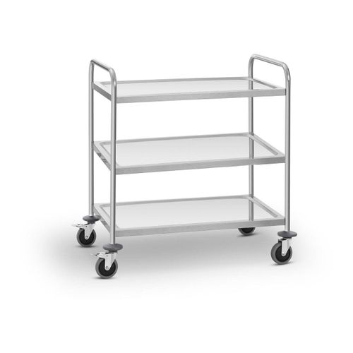 Chariot De Service En Inox - 3 Plateaux - 150 Kg 14_0000952