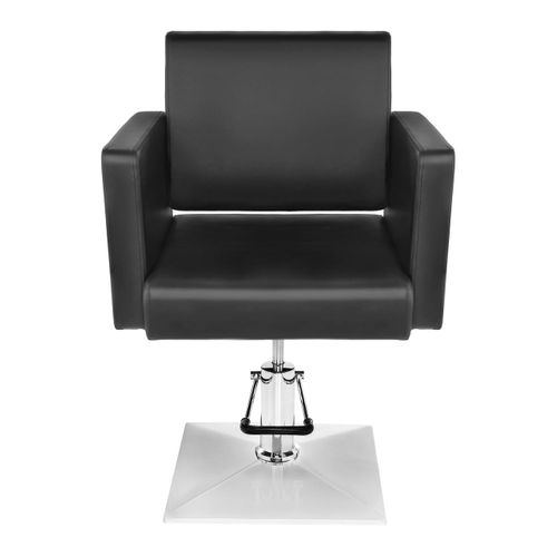 Fauteuil Chaise Siège De Barbier 360° Acier Synthétique Noir 14_0001634