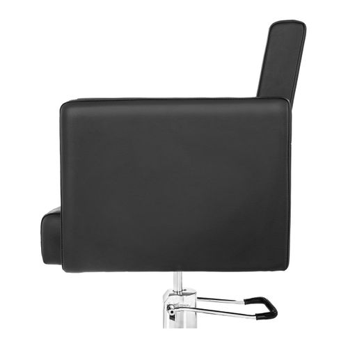 Fauteuil Chaise Siège De Barbier 360° Acier Synthétique Noir 14_0001634