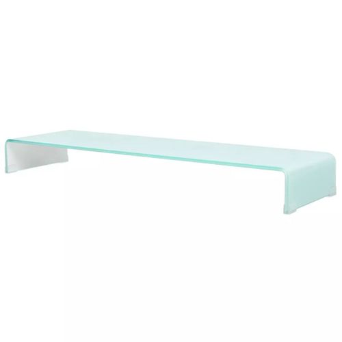 Meuble Télé Buffet TV Télévision Design Pratique Support Pour Moniteur 110 Cm Verre B