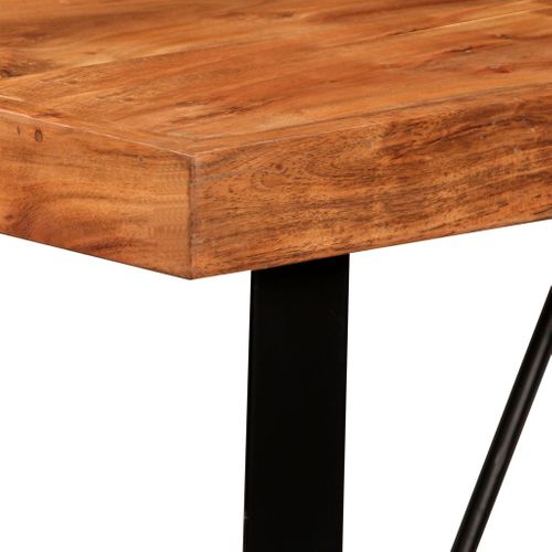 Table Haute Mange Debout Bar Bistrot Bois Massif De Sesham 120 Cm 0902088